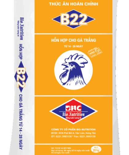 B22 – HỖN HỢP CHO GÀ TRẮNG TỪ 14 ĐẾN 28 NGÀY