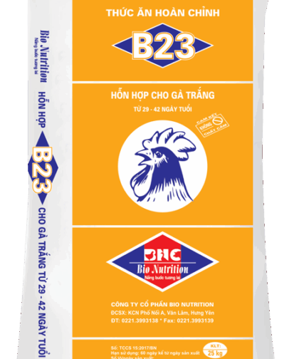 B23 – HỖN HỢP CHO GÀ TRẮNG TỪ 29 ĐẾN 42 NGÀY TUỔI