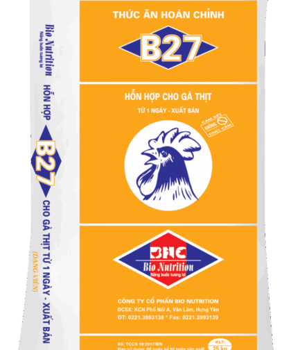 B27 (VIÊN) – HỖN HỢP ĐẶC BIỆT CHO GÀ SIÊU THỊT TỪ 21 NGÀY TUỔI