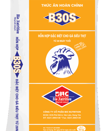 B30S – HỖN HỢP ĐẶC BIỆT CHO GÀ SIÊU THỊT TỪ 28 NGÀY TUỔI
