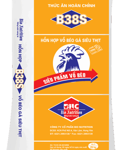 B38S – HỖN HỢP VỖ BÉO CHO GÀ SIÊU THỊT