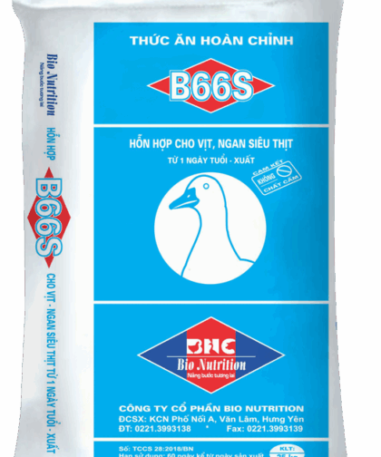 B66S – THỨC ĂN HOÀN CHỈNH CHO VỊT, NGAN SIÊU THỊT TỪ 1 NGÀY TUỔI - XUẤT