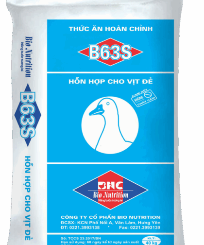 B63S – HỖN HỢP THỨC ĂN HOÀN CHỈNH CHO VỊT ĐẺ