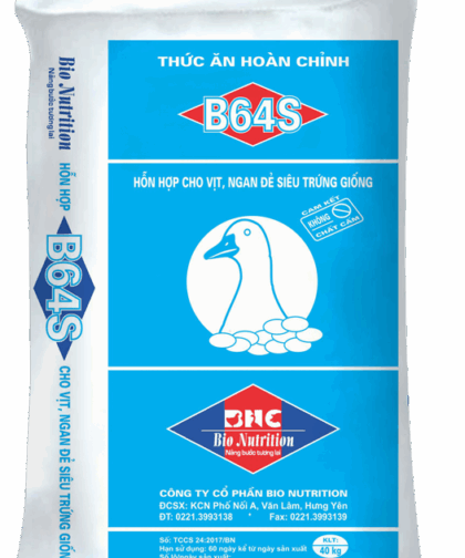B64S – HỖN HỢP THỨC ĂN HOÀN CHỈNH CHO NGAN, VỊT ĐẺ TRỨNG SIÊU GIỐNG
