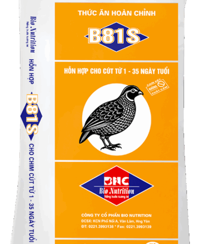 B81S – HỖN HỢP HOÀN CHỈNH CHO CHIM CÚT TỪ 1 – 35 NGÀY TUỔI