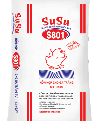 S801 – HỖN HỢP CHO GÀ TRẮNG TỪ 1 ĐẾN 13 NGÀY TUỔI