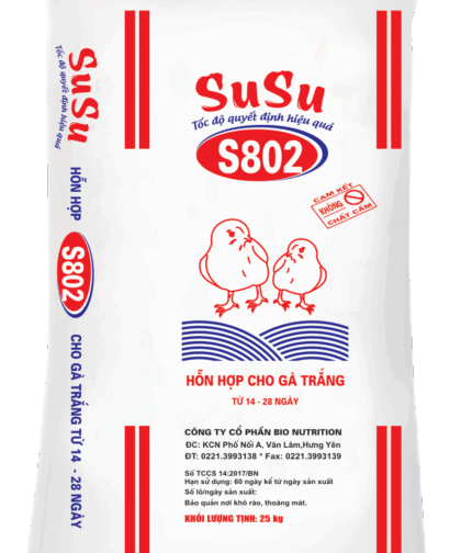 S802 – HỖN HỢP CHO GÀ TRẮNG TỪ 14 – 28 NGÀY TUỔI