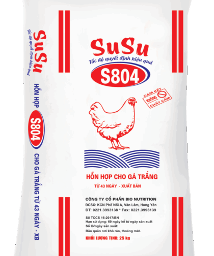 S804 – HỖN HỢP CHO GÀ TRẮNG TỪ 43 NGÀY TUỔI ĐẾN XUẤT BÁN