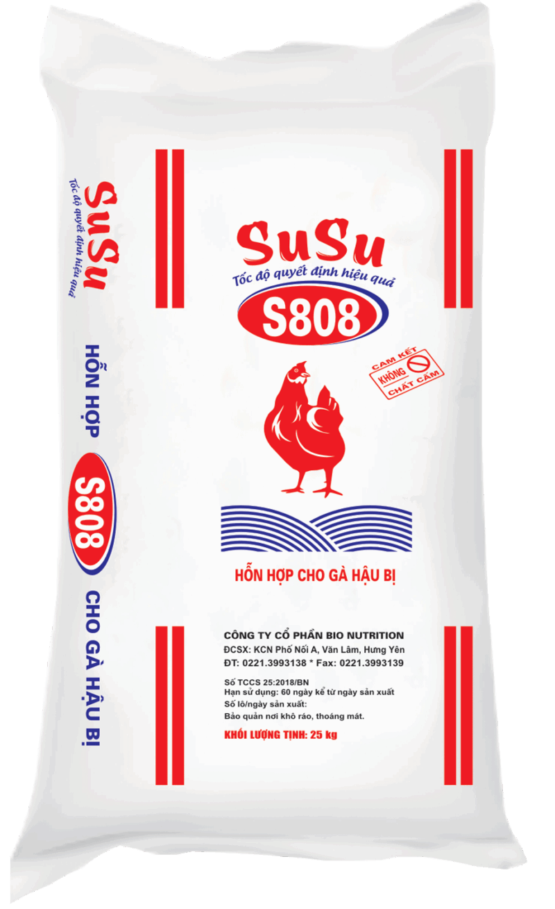S808 - HỖN HỢP CHO GÀ HẬU BỊ