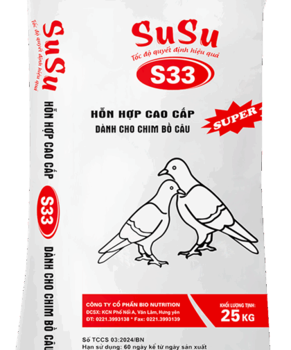 S33 - HỖN HỢP CAO CẤP CHO CHIM BỒ CÂU