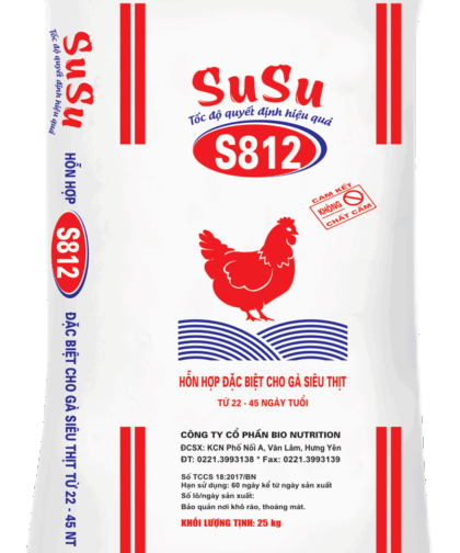 S812 - HH ĐẶC BIỆT CHO GÀ SIÊU THỊT TỪ 22 ĐẾN 45 NGÀY TUỔI